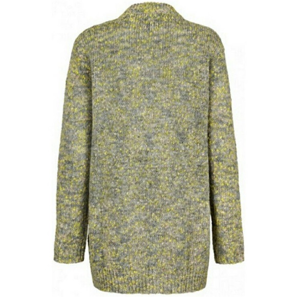 Anthropologie Samsoe and Samsoe Jeanie Long Wool Alpaca Cardigan Marled Medium - Picture 3 of 8